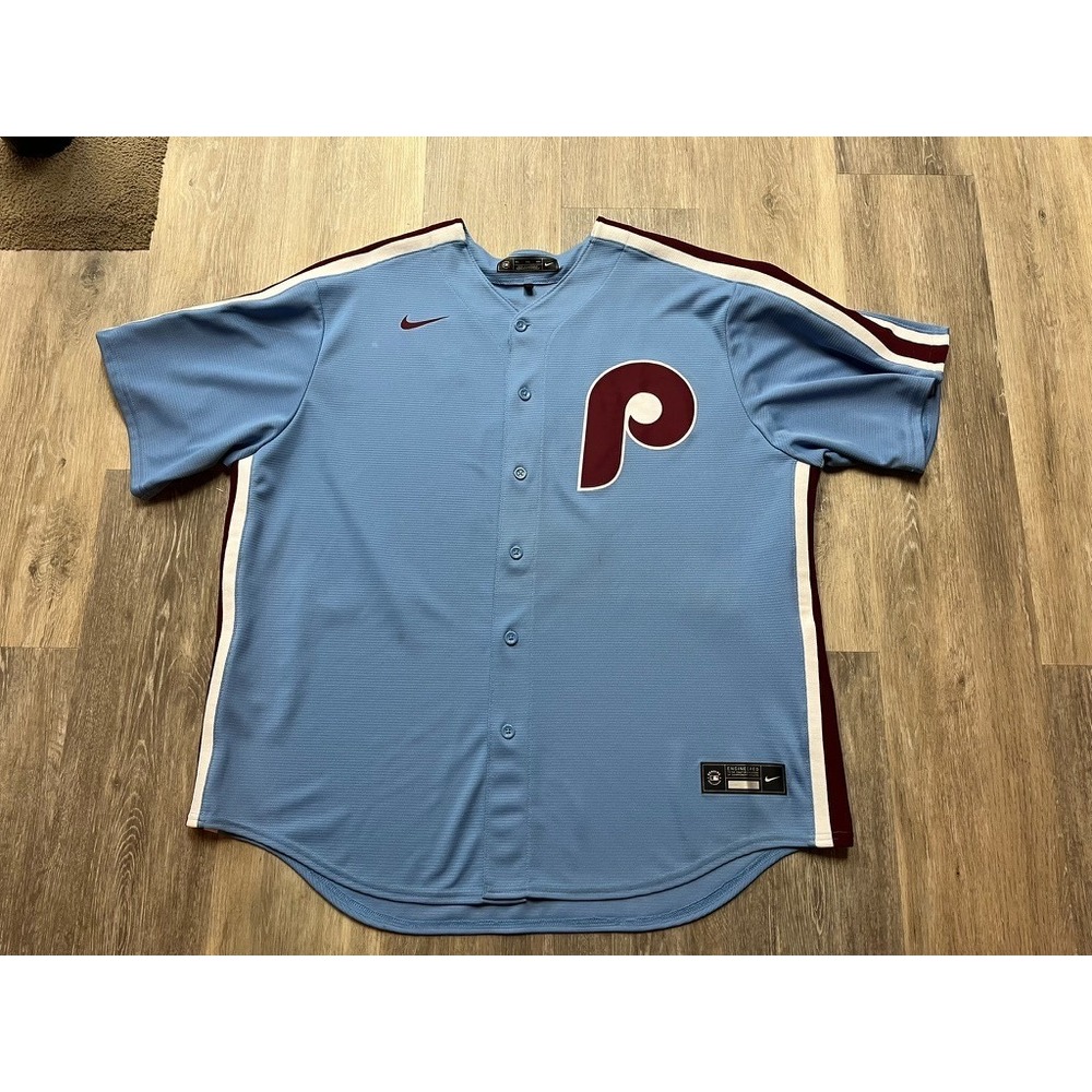 Vtg Nike Authentic Philadelphia Phillies Bryce Harper MLB Jersey Size XXL